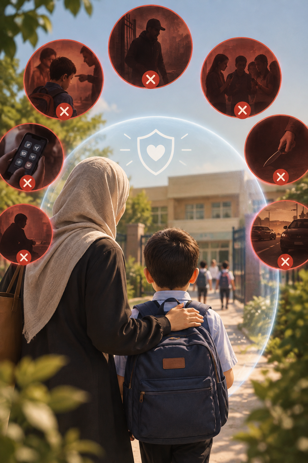 كيف تحمي ابنك من أخطار المدارس